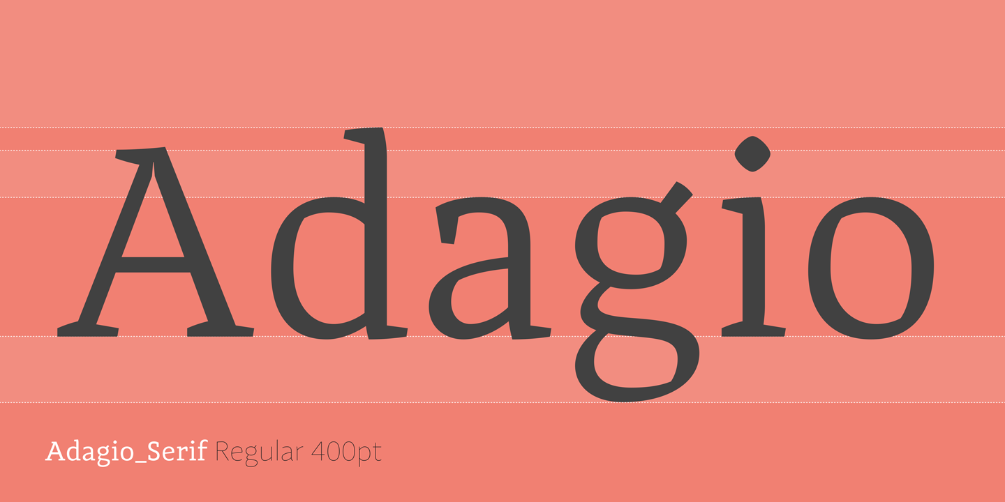 Przykład czcionki Adagio Serif Extra Light italic